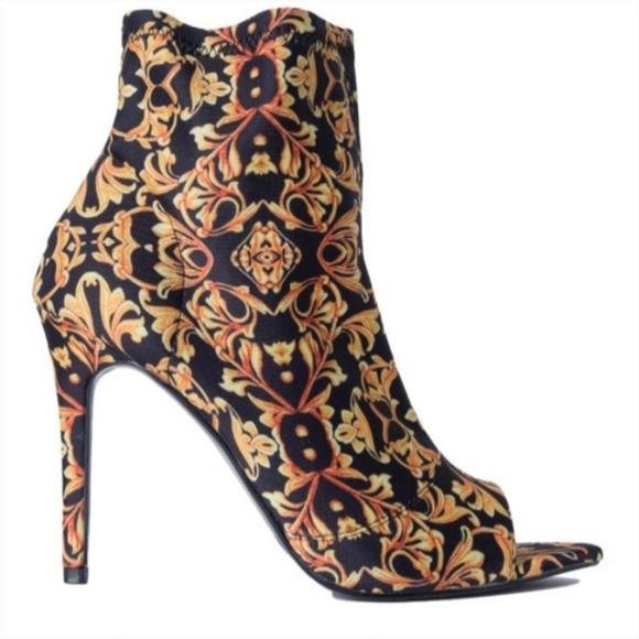 Peep Toe Bootie Heels - Picture 2 of 6